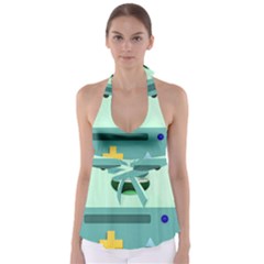 Bmo Adventure Time Tie Back Tankini Top by Bedest