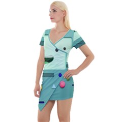 Bmo Adventure Time Short Sleeve Asymmetric Mini Dress by Bedest