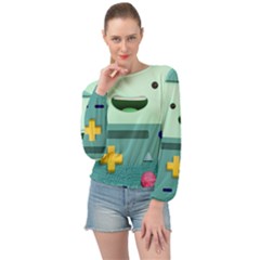 Bmo Adventure Time Banded Bottom Chiffon Top by Bedest