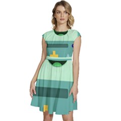 Bmo Adventure Time Cap Sleeve High Waist Dress by Bedest