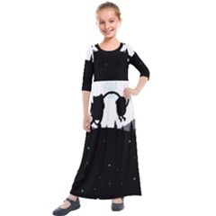 Cartoon  Adventure Time Kids  Quarter Sleeve Maxi Dress by Bedest