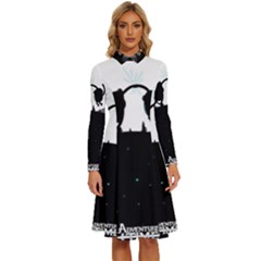 Cartoon  Adventure Time Long Sleeve Shirt Collar A-line Dress by Bedest