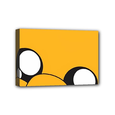 Adventure Time Cartoon Face Funny Happy Toon Mini Canvas 6  X 4  (stretched) by Bedest