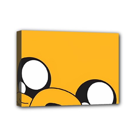 Adventure Time Cartoon Face Funny Happy Toon Mini Canvas 7  X 5  (stretched) by Bedest