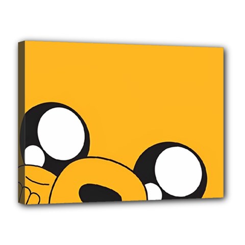 Adventure Time Cartoon Face Funny Happy Toon Canvas 16  X 12  (stretched) by Bedest