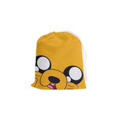 Adventure Time Cartoon Face Funny Happy Toon Drawstring Pouch (small) by Bedest