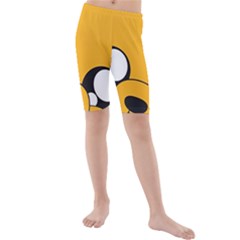 Adventure Time Cartoon Face Funny Happy Toon Kids  Mid Length Swim Shorts by Bedest