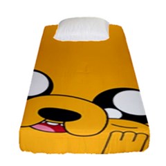 Adventure Time Cartoon Face Funny Happy Toon Fitted Sheet (single Size) by Bedest