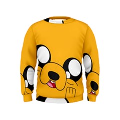 Adventure Time Cartoon Face Funny Happy Toon Kids  Sweatshirt by Bedest