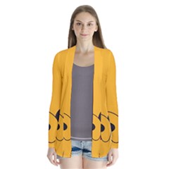 Adventure Time Cartoon Face Funny Happy Toon Drape Collar Cardigan by Bedest