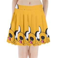 Adventure Time Cartoon Face Funny Happy Toon Pleated Mini Skirt by Bedest