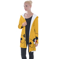 Adventure Time Cartoon Face Funny Happy Toon Longline Hooded Cardigan by Bedest