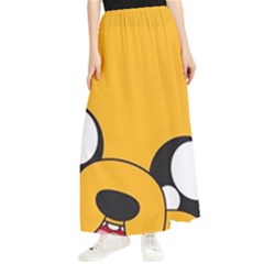 Adventure Time Cartoon Face Funny Happy Toon Maxi Chiffon Skirt by Bedest