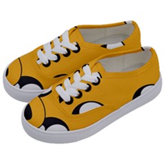 Adventure Time Cartoon Face Funny Happy Toon Kids  Classic Low Top Sneakers by Bedest