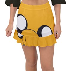 Adventure Time Cartoon Face Funny Happy Toon Fishtail Mini Chiffon Skirt by Bedest