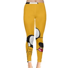 Adventure Time Cartoon Face Funny Happy Toon Inside Out Leggings by Bedest