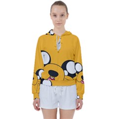 Adventure Time Cartoon Face Funny Happy Toon Women s Tie Up Sweat by Bedest