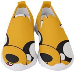 Adventure Time Cartoon Face Funny Happy Toon Kids  Slip On Sneakers by Bedest