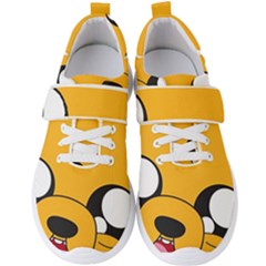 Adventure Time Cartoon Face Funny Happy Toon Men s Velcro Strap Shoes by Bedest