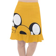 Adventure Time Cartoon Face Funny Happy Toon Fishtail Chiffon Skirt by Bedest