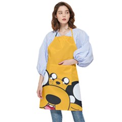 Adventure Time Cartoon Face Funny Happy Toon Pocket Apron by Bedest