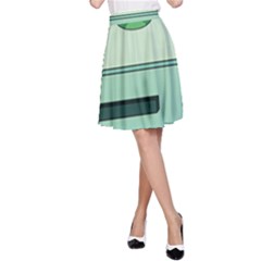 Adventure Time Bmo Beemo Green A-line Skirt by Bedest