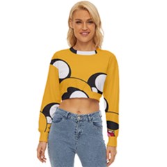 Adventure Time Cartoon Face Funny Happy Toon Lightweight Long Sleeve Sweatshirt by Bedest