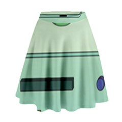 Adventure Time Bmo Beemo Green High Waist Skirt by Bedest