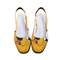 Adventure Time Cartoon Face Funny Happy Toon Women s Classic Slingback Heels by Bedest