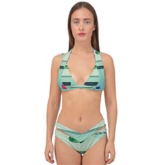 Adventure Time Bmo Beemo Green Double Strap Halter Bikini Set by Bedest