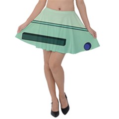 Adventure Time Bmo Beemo Green Velvet Skater Skirt by Bedest