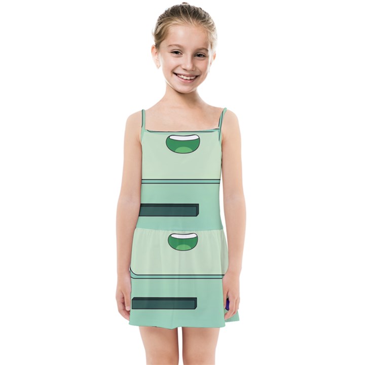 Adventure Time Bmo Beemo Green Kids  Summer Sun Dress