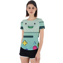 Adventure Time Bmo Beemo Green Back Cut Out Sport T-shirt by Bedest