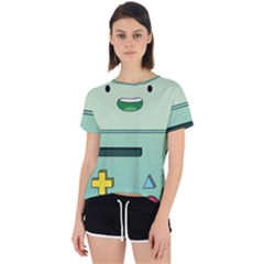 Adventure Time Bmo Beemo Green Open Back Sport T-shirt by Bedest