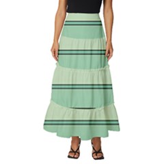 Adventure Time Bmo Beemo Green Tiered Ruffle Maxi Skirt by Bedest