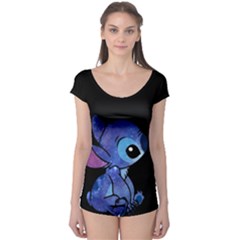 Stitch Love Cartoon Cute Space Boyleg Leotard  by Bedest