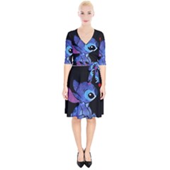 Stitch Love Cartoon Cute Space Wrap Up Cocktail Dress by Bedest