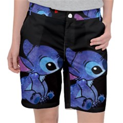 Stitch Love Cartoon Cute Space Women s Pocket Shorts by Bedest