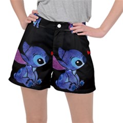 Stitch Love Cartoon Cute Space Women s Ripstop Shorts by Bedest