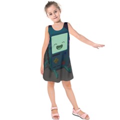 Bmo In Space  Adventure Time Beemo Cute Gameboy Kids  Sleeveless Dress by Bedest