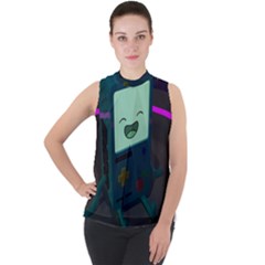 Bmo In Space  Adventure Time Beemo Cute Gameboy Mock Neck Chiffon Sleeveless Top by Bedest