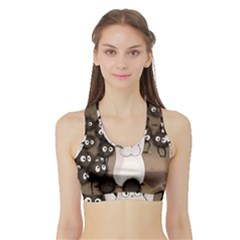 Cute Anime Scenery Artwork Fanart Sports Bra With Border by Bedest