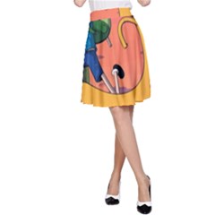 Finn And Jake Adventure Time Bmo Cartoon A-line Skirt by Bedest