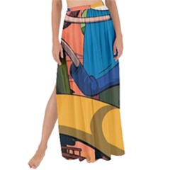 Finn And Jake Adventure Time Bmo Cartoon Maxi Chiffon Tie-up Sarong by Bedest