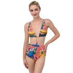 Finn And Jake Adventure Time Bmo Cartoon Tied Up Two Piece Swimsuit by Bedest