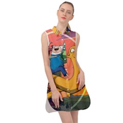 Finn And Jake Adventure Time Bmo Cartoon Sleeveless Shirt Dress by Bedest