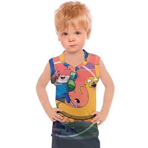 Finn And Jake Adventure Time Bmo Cartoon Kids  Sport Tank Top by Bedest