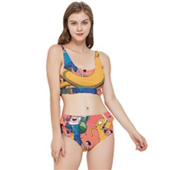 Finn And Jake Adventure Time Bmo Cartoon Frilly Bikini Set by Bedest