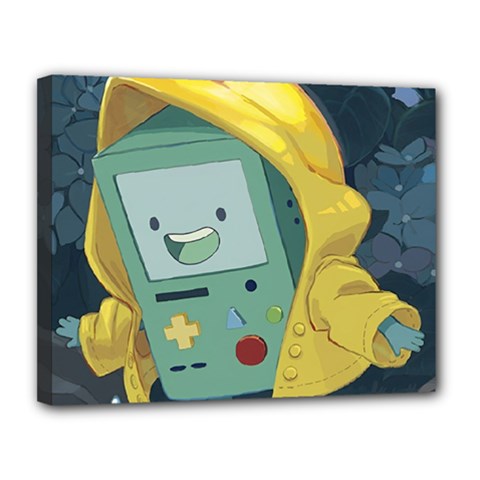 Cartoon Bmo Adventure Time Canvas 14  X 11  (stretched) by Bedest