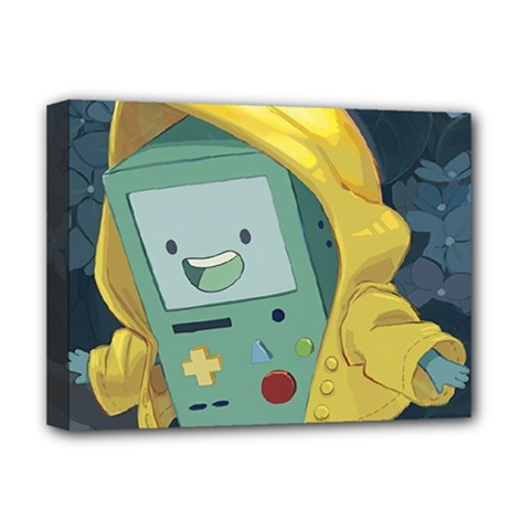 Cartoon Bmo Adventure Time Deluxe Canvas 16  X 12  (stretched)  by Bedest